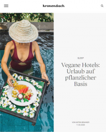 kronendach - Vegane Hotels: Urlaub auf pflanzlicher Basis